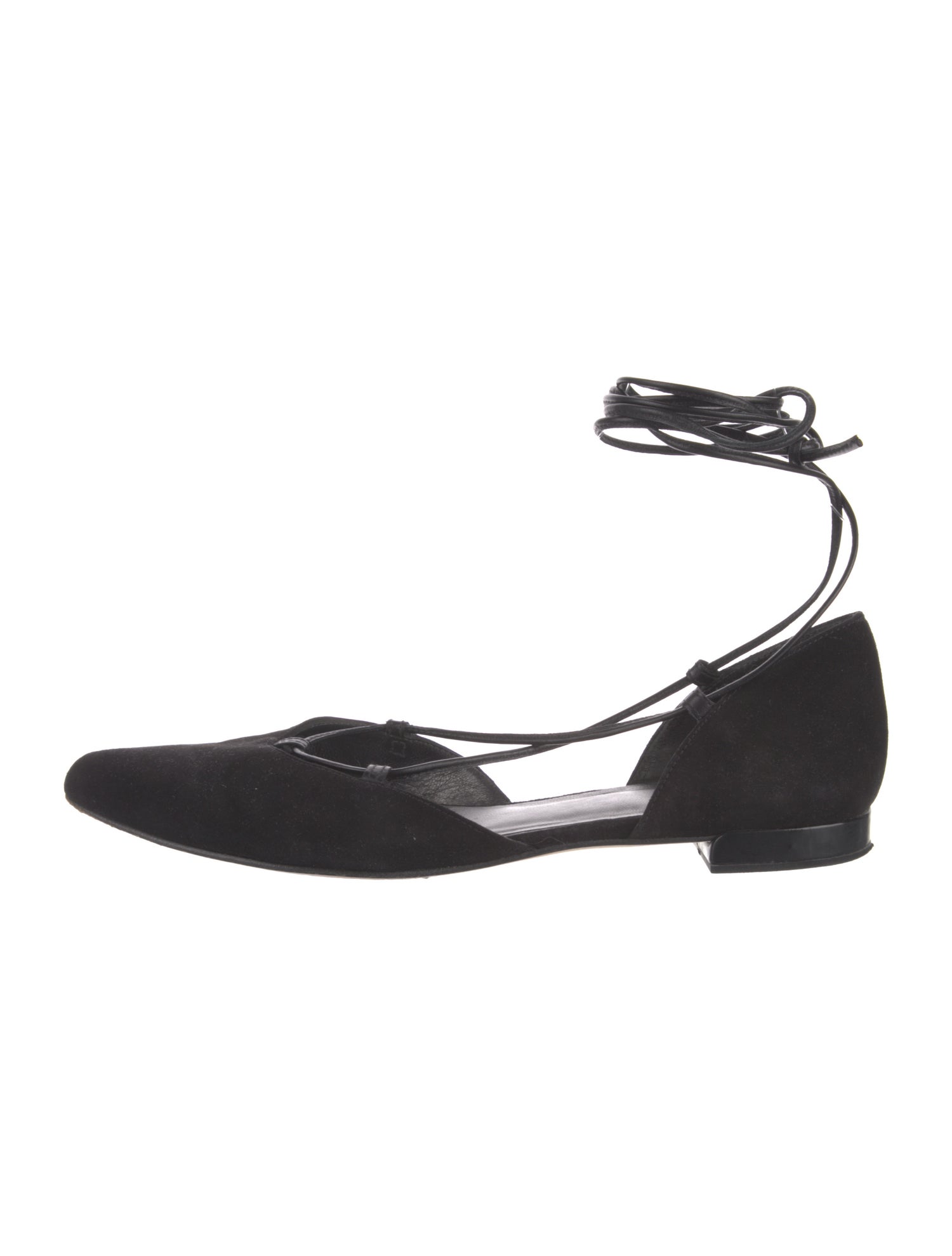 Stuart Weitzman Suede D'Orsay Flats