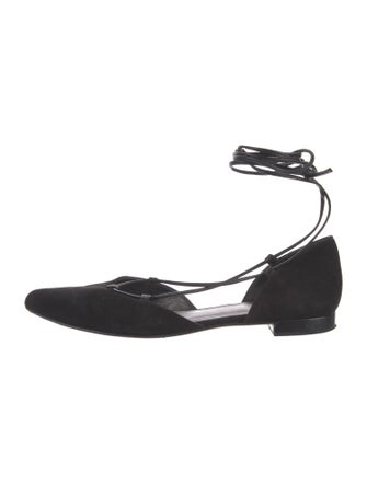 Stuart Weitzman Suede D'Orsay Flats