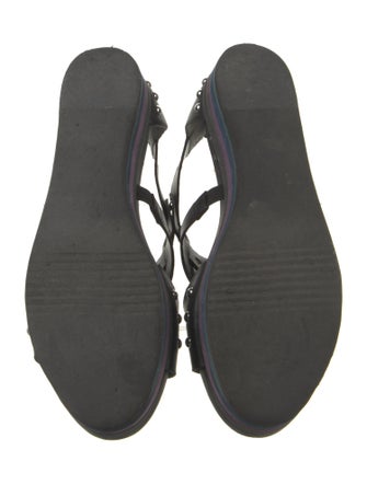 Stuart Weitzman Leather Studded Accents Gladiator Sandals