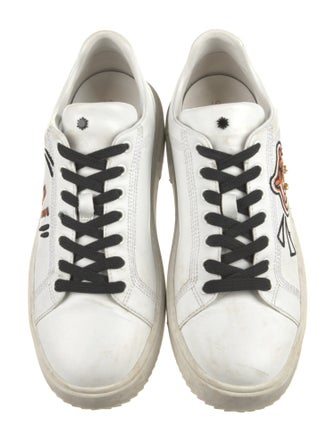 Stuart Weitzman Leather Printed Sneakers