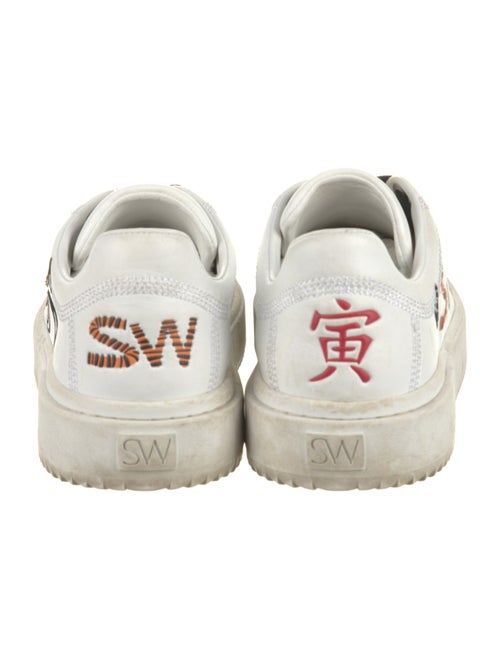 Stuart Weitzman Leather Printed Sneakers