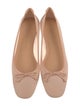 Stuart Weitzman Leather Bow Accents Ballet Flats