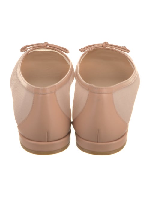 Stuart Weitzman Leather Bow Accents Ballet Flats