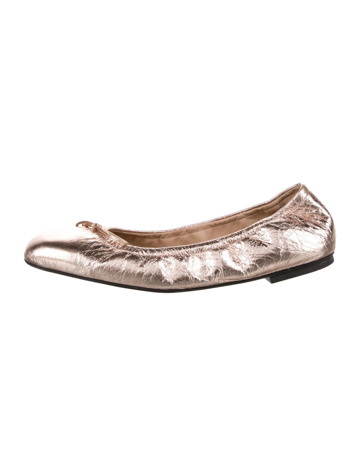 Stuart Weitzman Leather Animal Print Ballet Flats