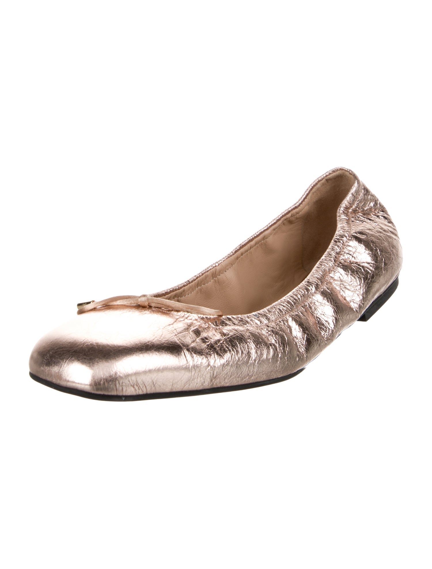 Stuart Weitzman Leather Animal Print Ballet Flats