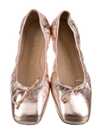 Stuart Weitzman Leather Animal Print Ballet Flats