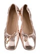 Stuart Weitzman Leather Animal Print Ballet Flats