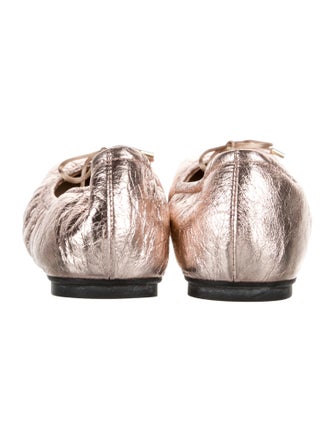 Stuart Weitzman Leather Animal Print Ballet Flats