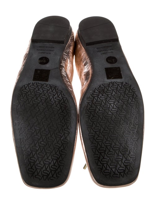 Stuart Weitzman Leather Animal Print Ballet Flats