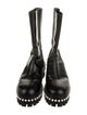 Stuart Weitzman Leather Studded Accents Combat Boots