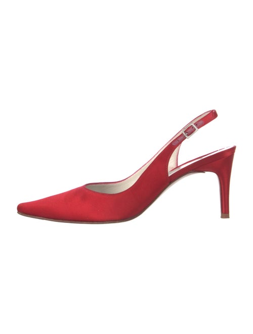 Stuart Weitzman Satin Slingback Pumps