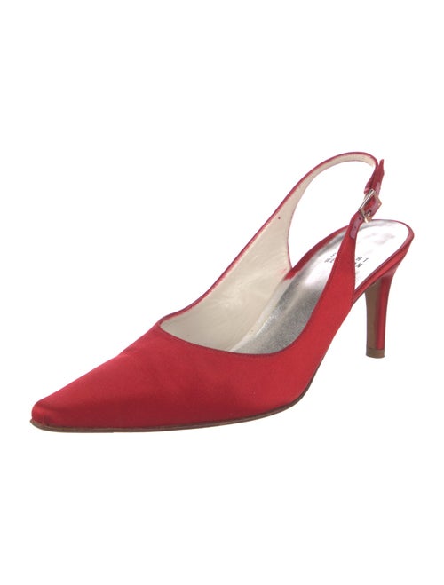 Stuart Weitzman Satin Slingback Pumps