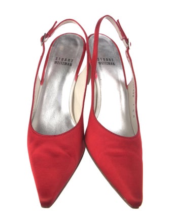 Stuart Weitzman Satin Slingback Pumps