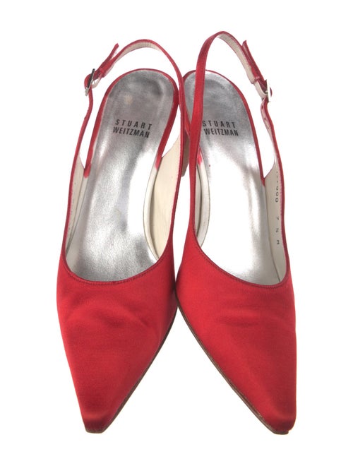 Stuart Weitzman Satin Slingback Pumps