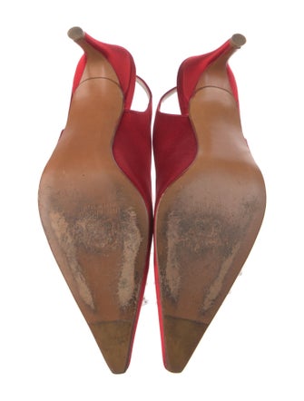 Stuart Weitzman Satin Slingback Pumps