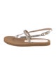 Stuart Weitzman Leather T-Strap Sandals