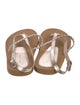 Stuart Weitzman Leather T-Strap Sandals