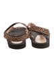 Stuart Weitzman Suede Animal Print Slingback Sandals