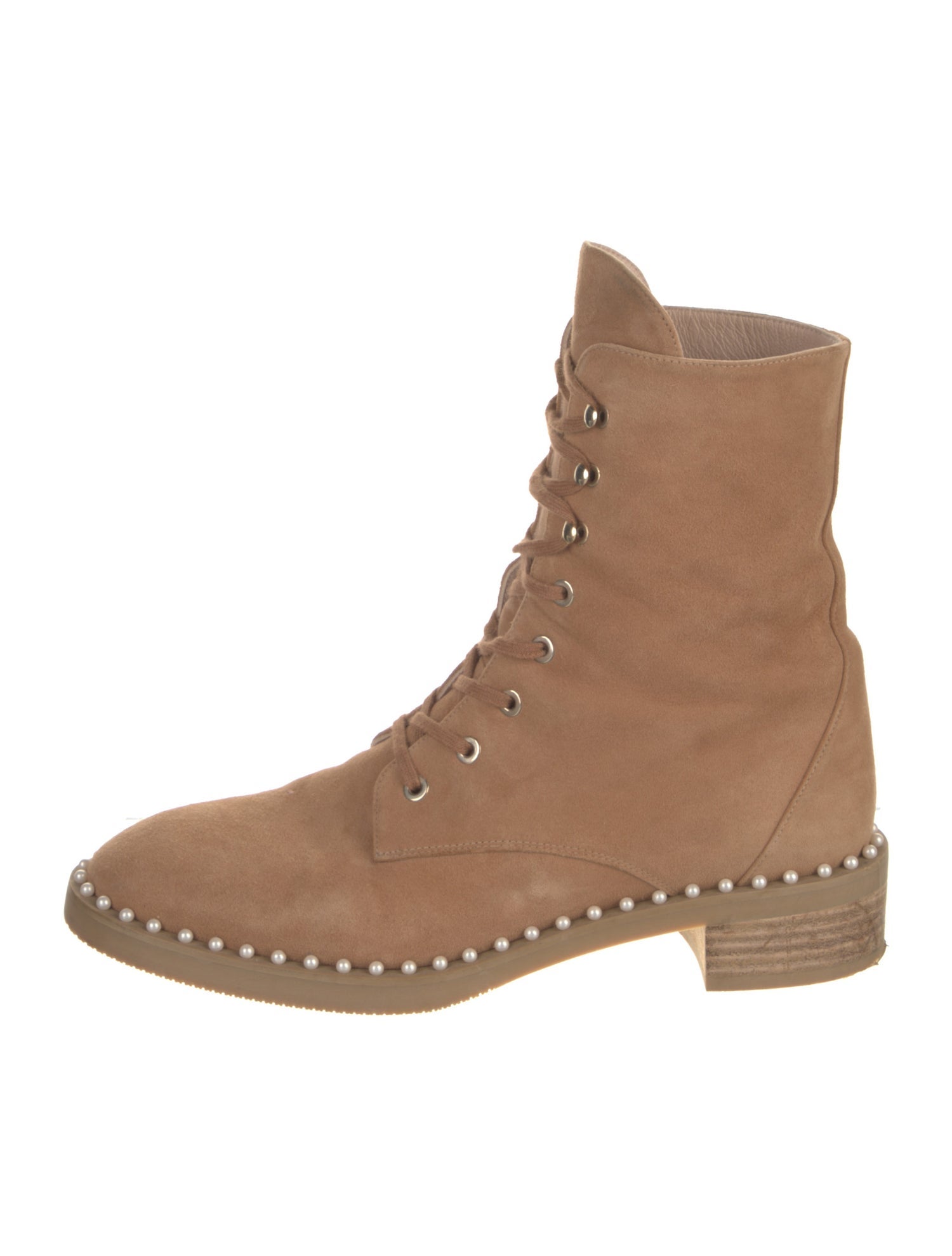 Stuart Weitzman Suede Combat Boots