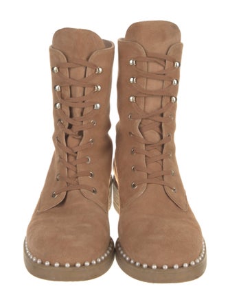 Stuart Weitzman Suede Combat Boots