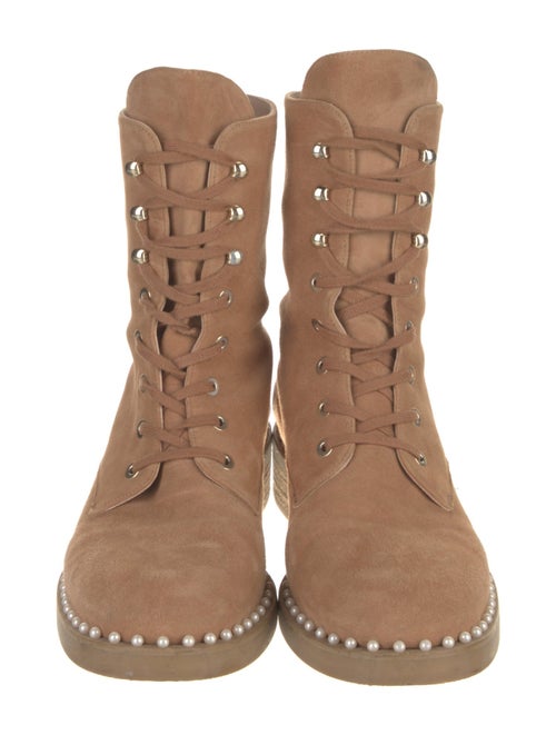Stuart Weitzman Suede Combat Boots