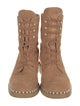 Stuart Weitzman Suede Combat Boots
