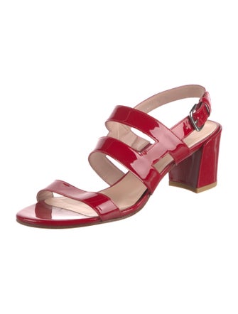 Stuart Weitzman Patent Leather Slingback Sandals