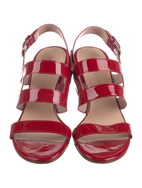 Stuart Weitzman Patent Leather Slingback Sandals