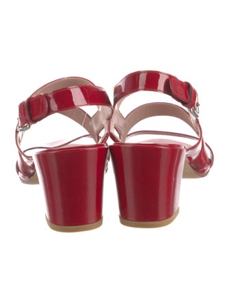 Stuart Weitzman Patent Leather Slingback Sandals