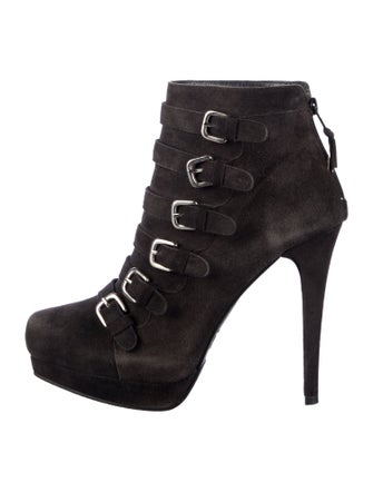 Stuart Weitzman Suede Lace-Up Boots