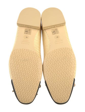 Stuart Weitzman Straw Colorblock Pattern Ballet Flats