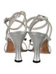 Stuart Weitzman Satin Crystal Embellishments Sandals