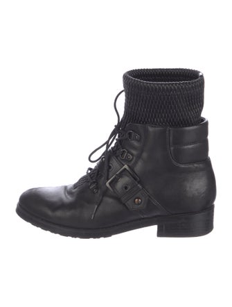 Stuart Weitzman Leather Combat Boots