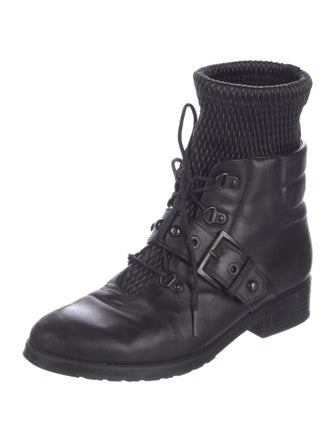 Stuart Weitzman Leather Combat Boots