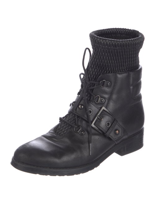 Stuart Weitzman Leather Combat Boots