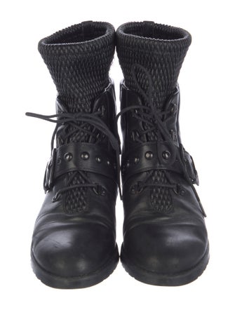 Stuart Weitzman Leather Combat Boots