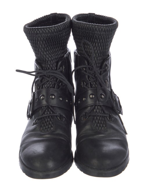 Stuart Weitzman Leather Combat Boots