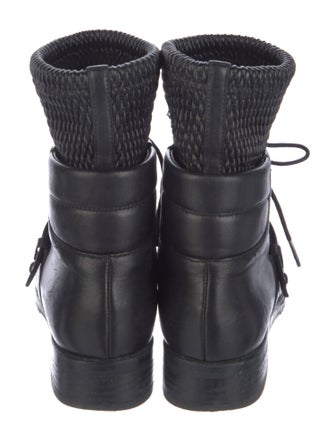 Stuart Weitzman Leather Combat Boots