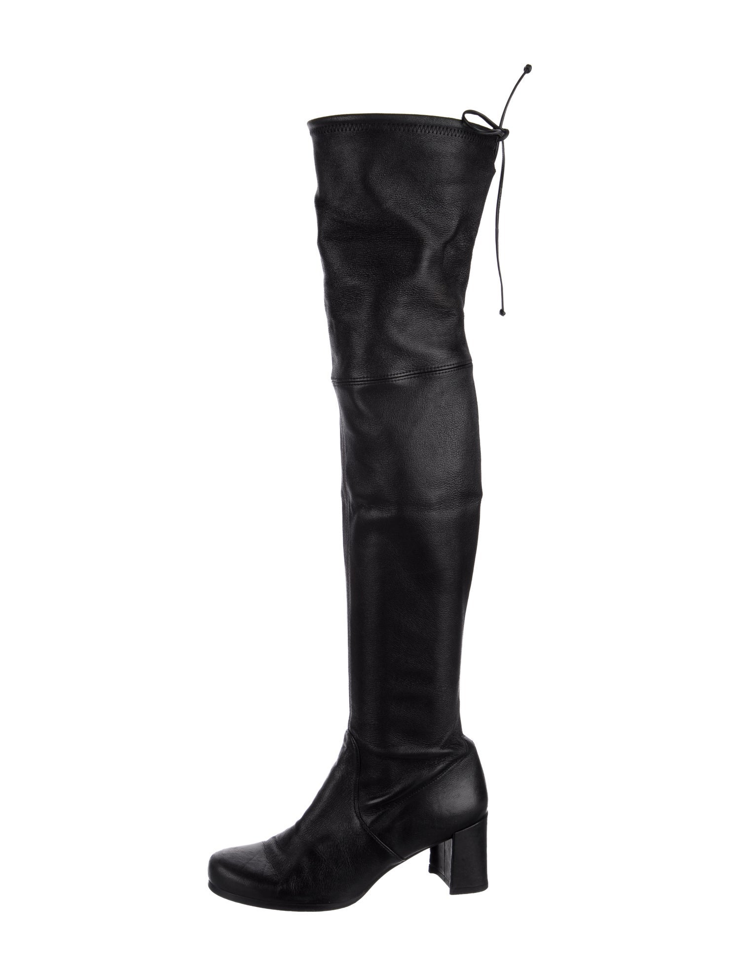 Stuart Weitzman Leather Lace-Up Boots