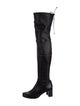Stuart Weitzman Leather Lace-Up Boots