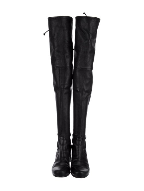 Stuart Weitzman Leather Lace-Up Boots