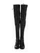 Stuart Weitzman Leather Lace-Up Boots