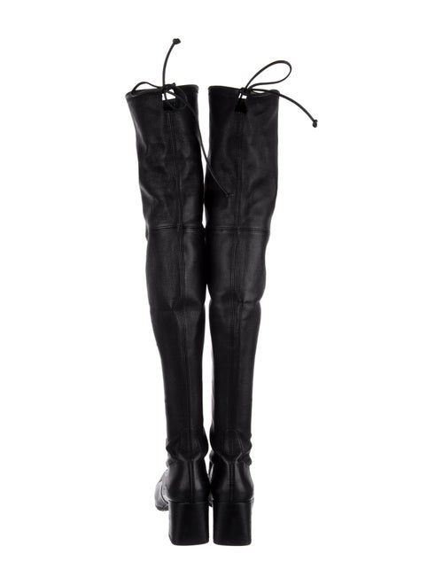 Stuart Weitzman Leather Lace-Up Boots