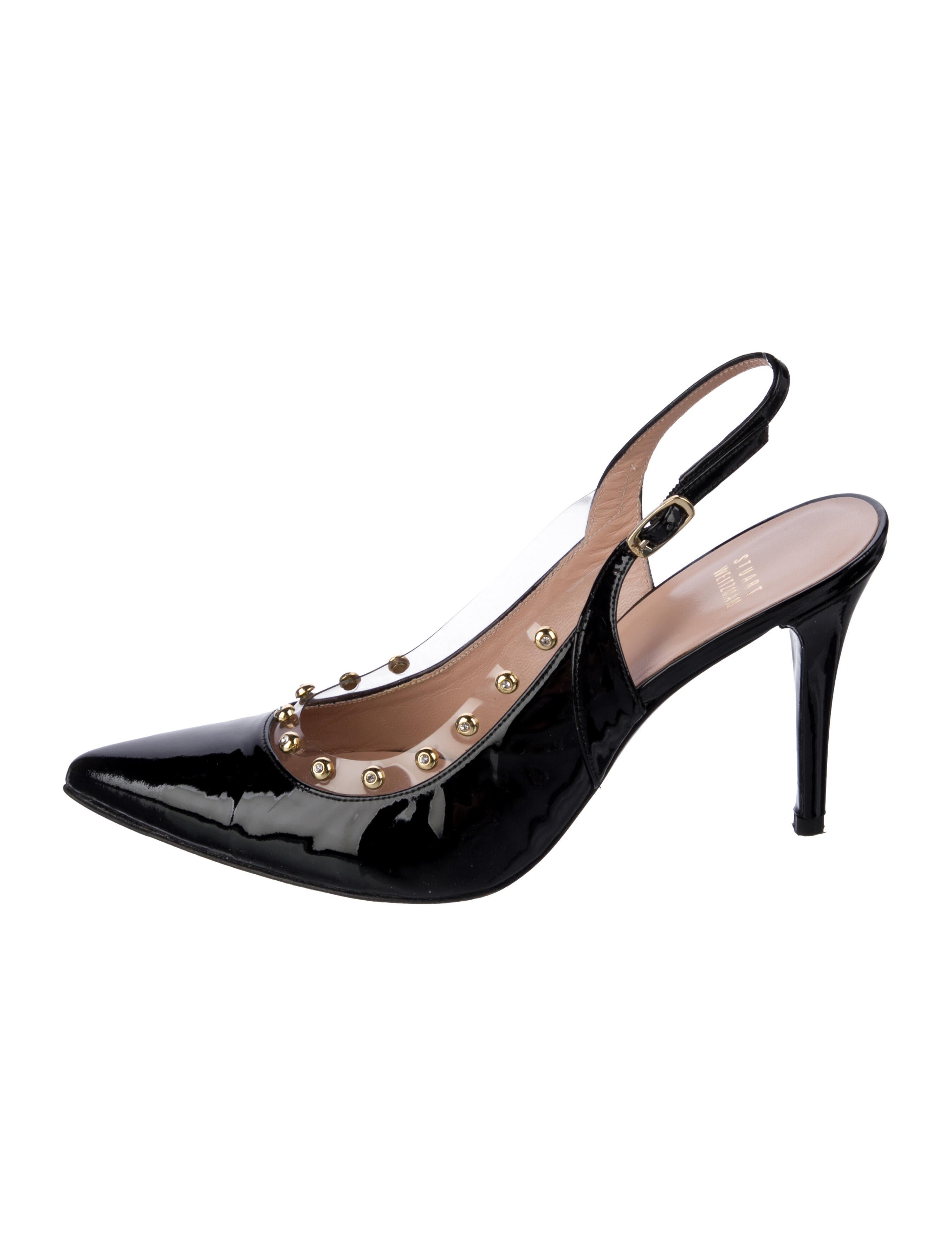 Stuart Weitzman Patent Leather Slingback Pumps