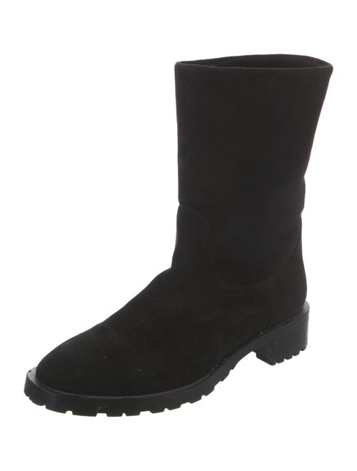 Stuart Weitzman Suede Moto Boots