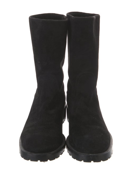 Stuart Weitzman Suede Moto Boots