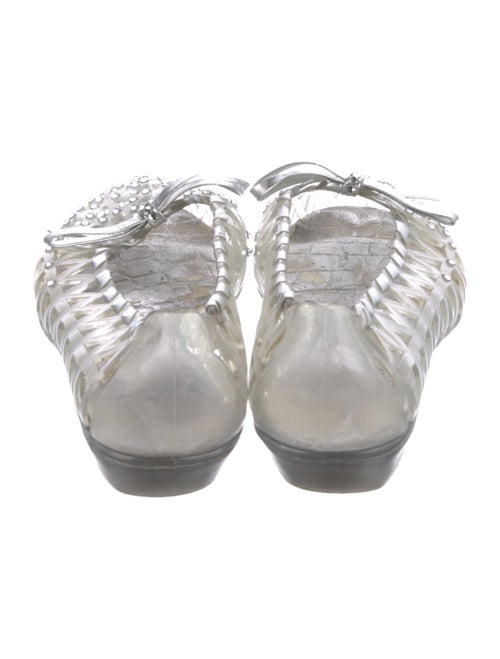 Stuart Weitzman Rubber Bow Accents Ballet Flats