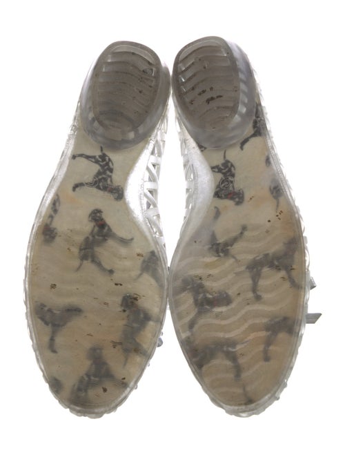 Stuart Weitzman Rubber Bow Accents Ballet Flats