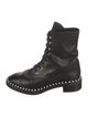 Stuart Weitzman Leather Printed Combat Boots