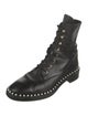 Stuart Weitzman Leather Printed Combat Boots